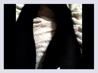 Asmr my feet with black stockings