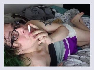BBW trans gal smoking fetish tease seductive