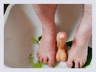 Fun with cucumber and dildo