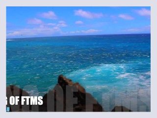 HD Pacific Ocean Jerk off beautiful PUBLIC scenery FTM Transman on Vacation STAY HOME 