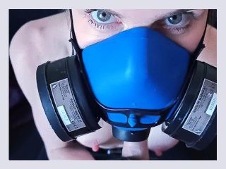 Masked quarantine super hot sexy wild sloppy blowjob double cum in mouth