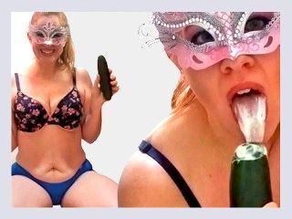 Mega Slut Shows Off Her Cucumbers