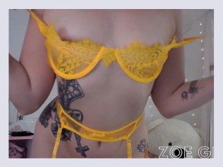 Zoe Grace Trying On Lingerie Live on Cam
