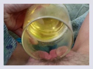 POV Hairy Pussy Pisses In A Glass Then Pee Tasting and Spitting 1b6