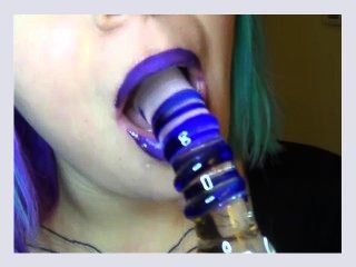 Oral Fixation Mouth and Glass Dildo