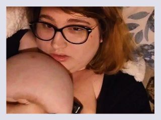 Huge tits BBW gets off with unicorn vior   high pitch moans