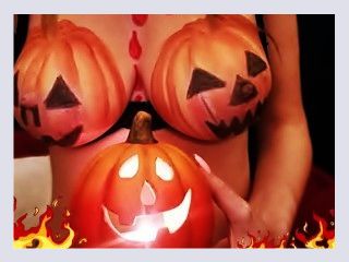 Halloween Titfuck with a Big Pumpkin Boobs   Slavic Fun 38 1cb