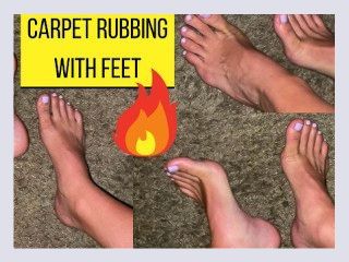 Barefeet Rubbing on Carpet Fetish