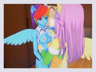 3D HentaiMy Little Pony Rainbow Dash and Fluttershy lesbian