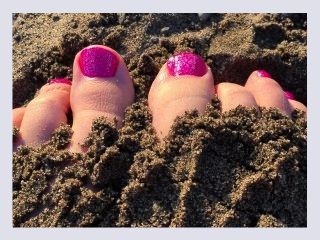 Toes in the Sand at the Beach