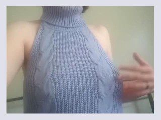 Rosa Cummings sexy sweater webcam strip and masturbation 272