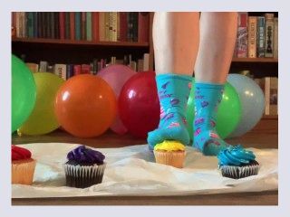 Birthday Cupcake Food SteppingCrushing in Socks 215
