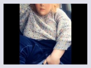 JOI and Fingering in the car   blonde pawg teen public