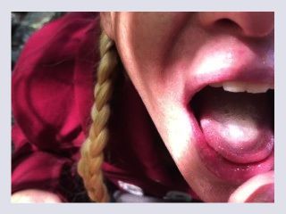 Caught in public 2 times blow job on a mountain and Lila swallows cum
