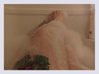 Cute Feet in a Bubble Bath