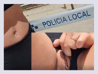 Not say to police Teen masturbation pussy on public beach