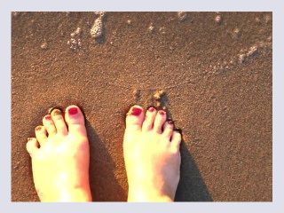 Walking Barefoot On The Beach