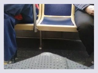 Big dick bulge on train 3