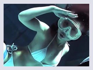 Sexy Asian Scuba Diving Underwater Blowing Bubbles Scuba Training PART 1