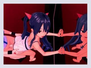 FUTA FAIRY TAIL LUCY X Wendy Marvell 3D HENTAI