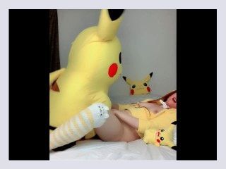 Pikachu Hardcore Strapon Plush Squirting