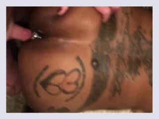 Thick black milf gets her ass plugged and pussy stuffedandcreampied by BWC