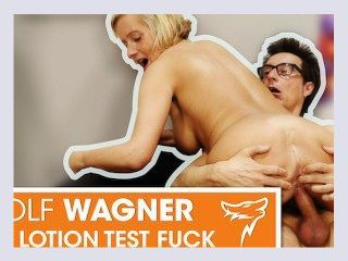 Big titted Leni gets fucked during a body lotion test WOLF WAGNER