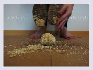Custom Request Crumble cake crushing and spitting in wedges  barefoot