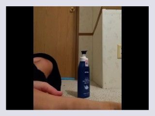 BBW rubs lotion all over feet