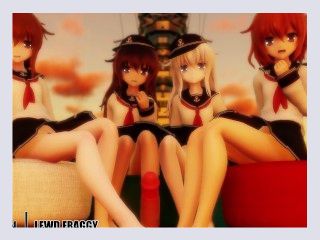 Kantai Collection   Destroyers Quartet Footjob 4K UNCENSORED HENTAI