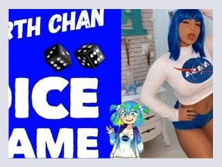 Cosplay Girl Earth Chan Dirty Talk   DICE GAME   Riding on Dildo Cumming on Boobs and Mouth