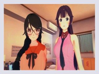 3D HentaiFutaMonogatari Sex with Tsubasa and Hitagi
