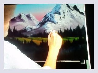 Bob Ross Teaching You How To Paint Mountains