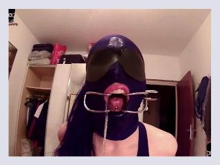 Hungry for cock   dental gagged cuffed and blindfolded slave scullfucked POV