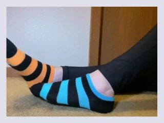 Stripey Socks with Shiny Leggings