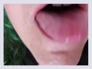 Green Hair Trans Tongue ASMR