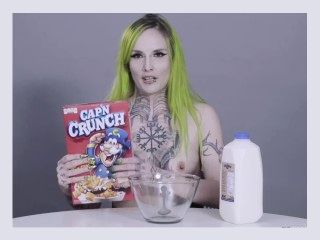 Porn Stars Eating Eliza Bathory Consumes Cereal ASMR