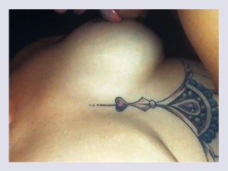 Tatooed Gf and wife in a licking time P1