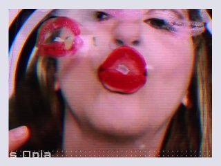 Plexiglass Lipstick Kisses ASMR Fetish