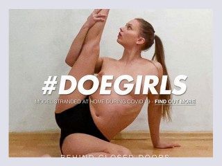 DoeGirls   Russian Teen Mia Split Stretching Her Little Pussy On A Dildo