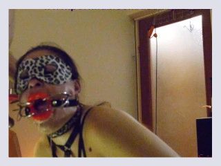 Duck face cock whore with dental gag throated deep and hard