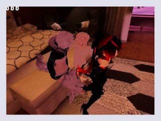 Sexy Succubus Dancing On Two Shy Subby Femboys VRChat