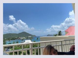 Walmart tinder girl fucks on balcony in virgin islands