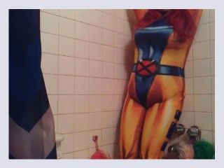 Jean Grey Tied Up and Inflated with Water