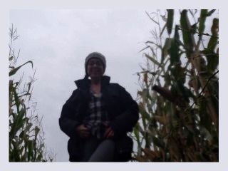 Halloween Week A Naughty Flash In The Corn Maze