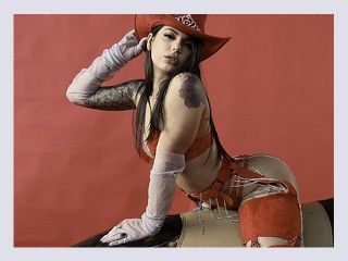 Petite Cowgirl Gina Valentina Rides huge cock
