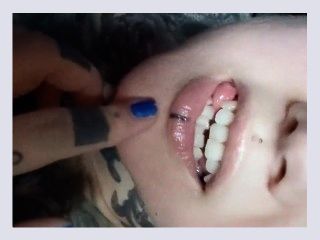 The most giggliest inked up big boobs split tongue play