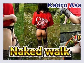 Japanese crossdresser public naked walking and pee