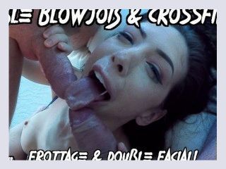 Petite Submissive Girlfriend Double Blowjob and Messy Double Facial 