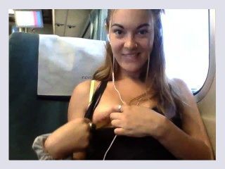 Horny Tourist Cums On The Train